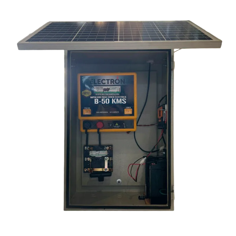 IMPULSOR PARA CERCA ELÉCTRICA SOLAR CON GABINETE - 50 KM