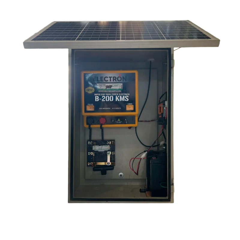 IMPULSOR PARA CERCA ELÉCTRICA SOLAR CON GABINETE - 200 KM