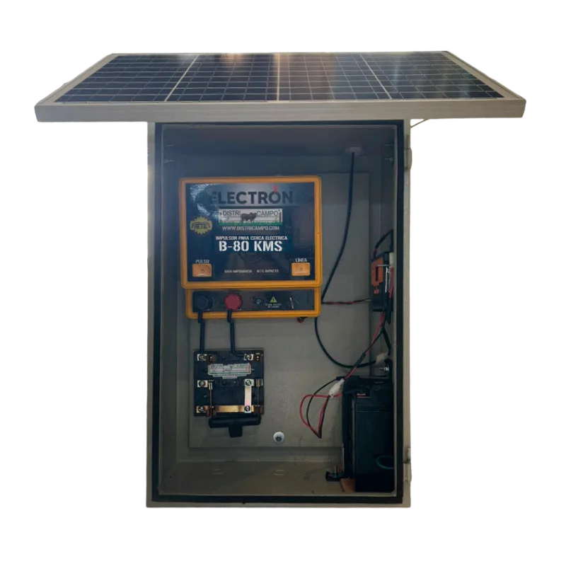 IMPULSOR PARA CERCA ELÉCTRICA SOLAR CON GABINETE - 80 KM