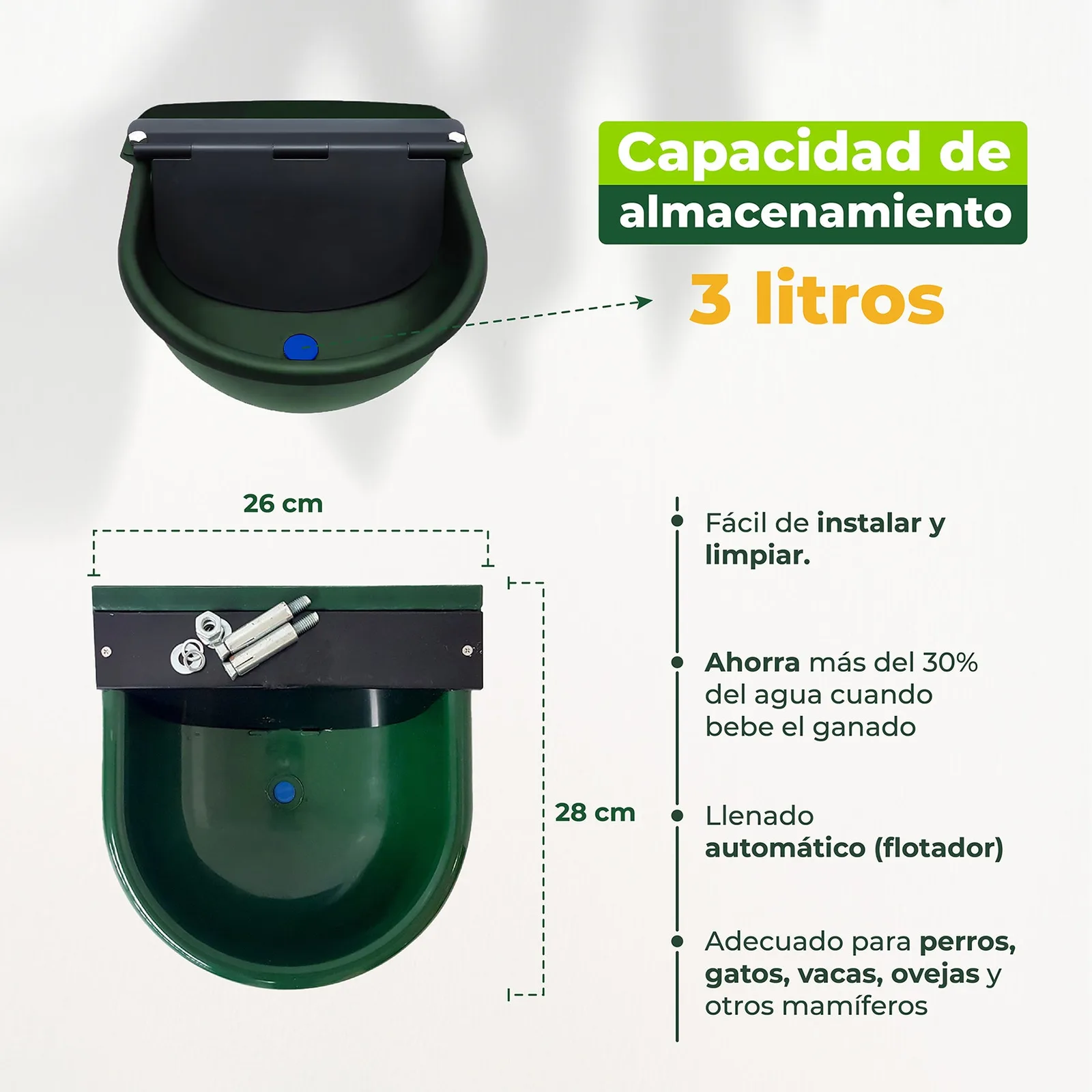 Bebedero Automatico 3L Plástico — foto 4 de 5