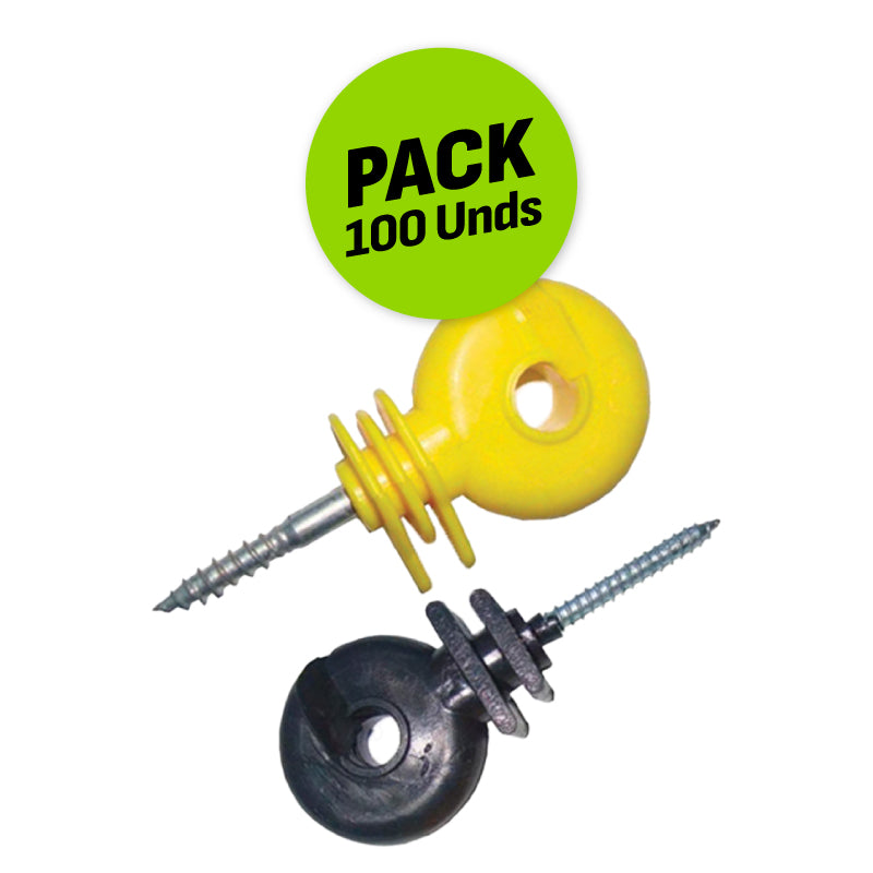 Aislador Tornillo Negro Agrofácil Paquete x 100 unidades