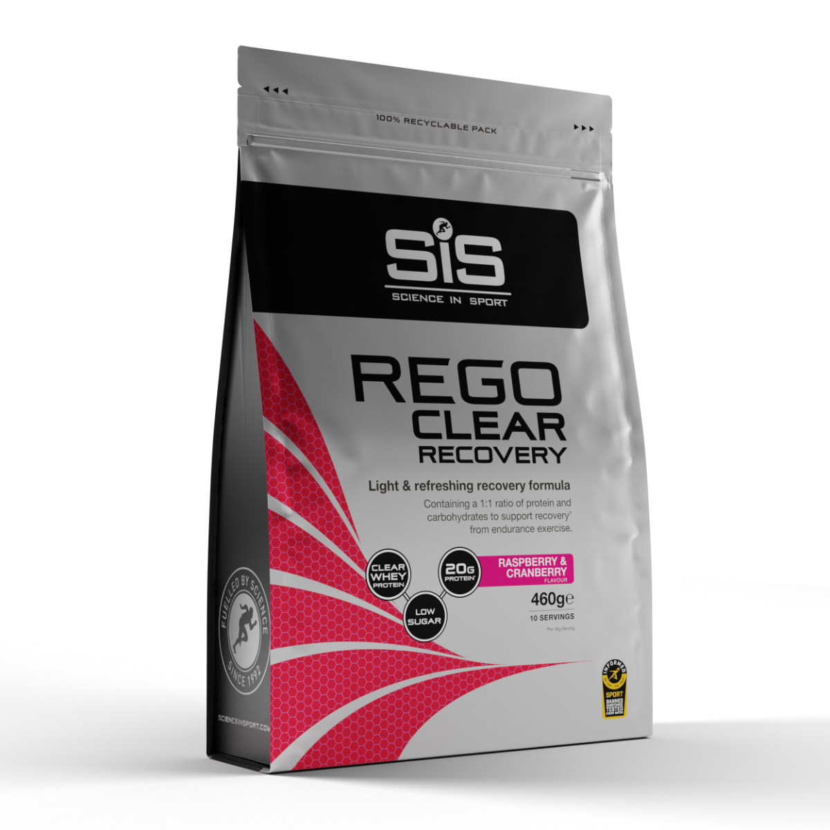Bebida en Polvo REGO Clear Recovery - 460g (Frambuesa y Arándano)