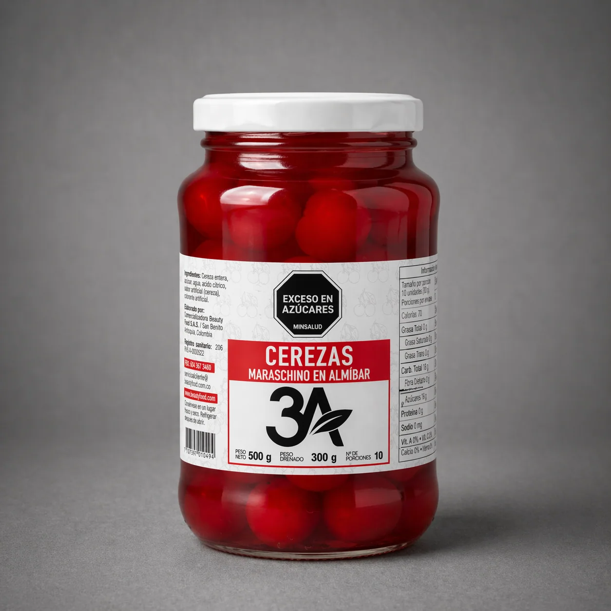 CEREZAS MARASCHINO EN ALMIBAR 3A