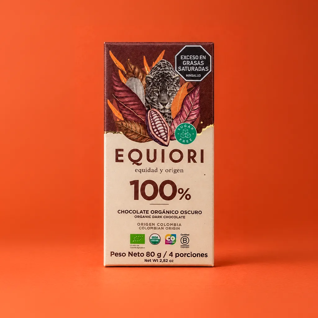 Chocolate Equiori 100% Cacao Orgánico – 80 g