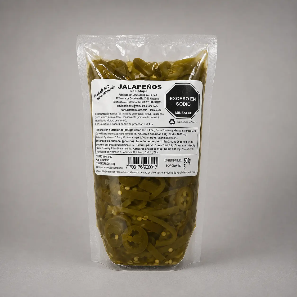 JALAPEÑOS TAJADOS ALFA DOY PACK BOLSAS