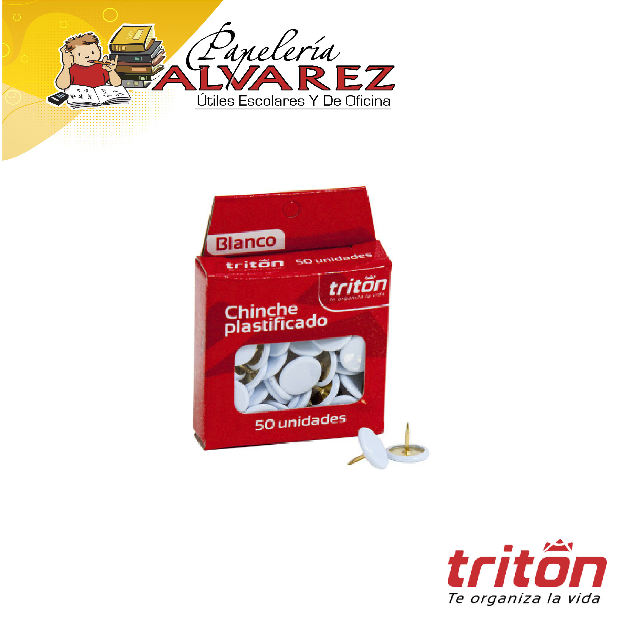 CHINCHE PLASTIFICADO TRITON COLORES X 50