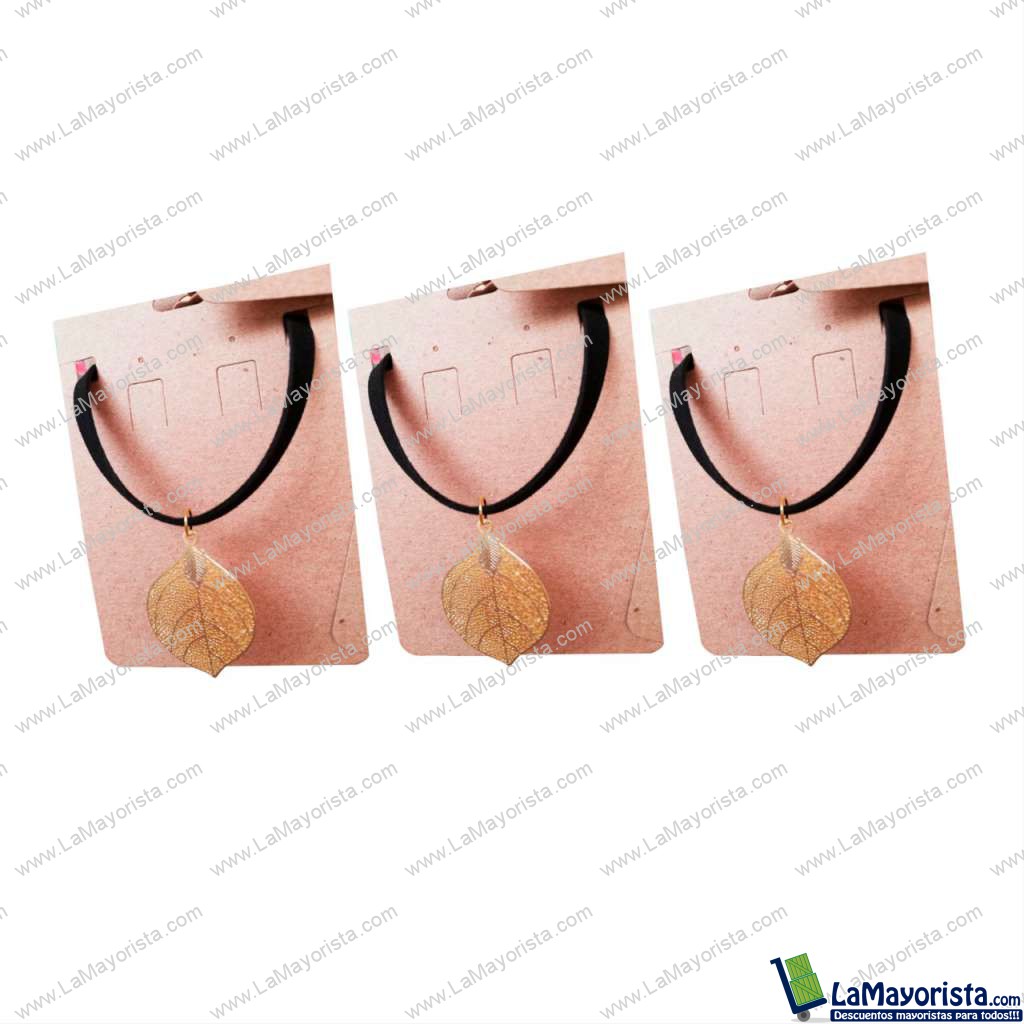 Collar en oro golfi y cuero