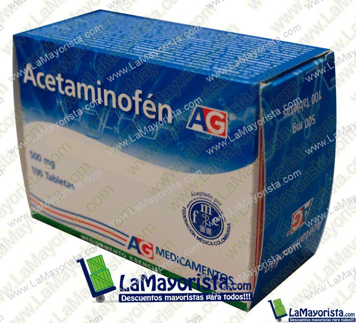 ACETAMINOFEN (500) AG MEDICAMENTOS GENERICOS X 100 PASTILLAS