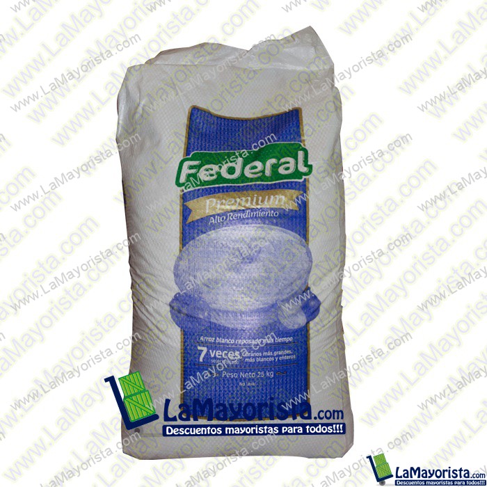 ARROZ EXCELSO FEDERAL X 25 KG
