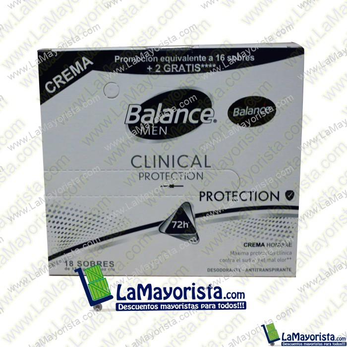 DESODORANTE HOMBRE BALANCE CLINICAL  X 18 SOBRES