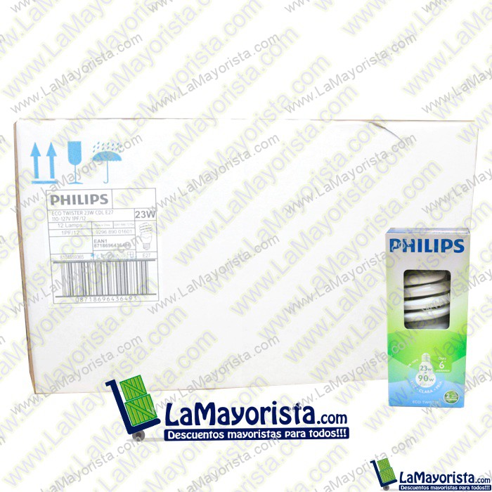 LAMPARA LUZ BLANCA ESPIRAL 13 W PHILIPS X UNIDAD