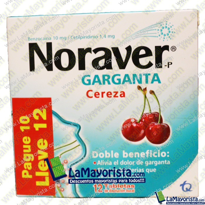 TABLETAS NORAVER X 12 TABLETAS