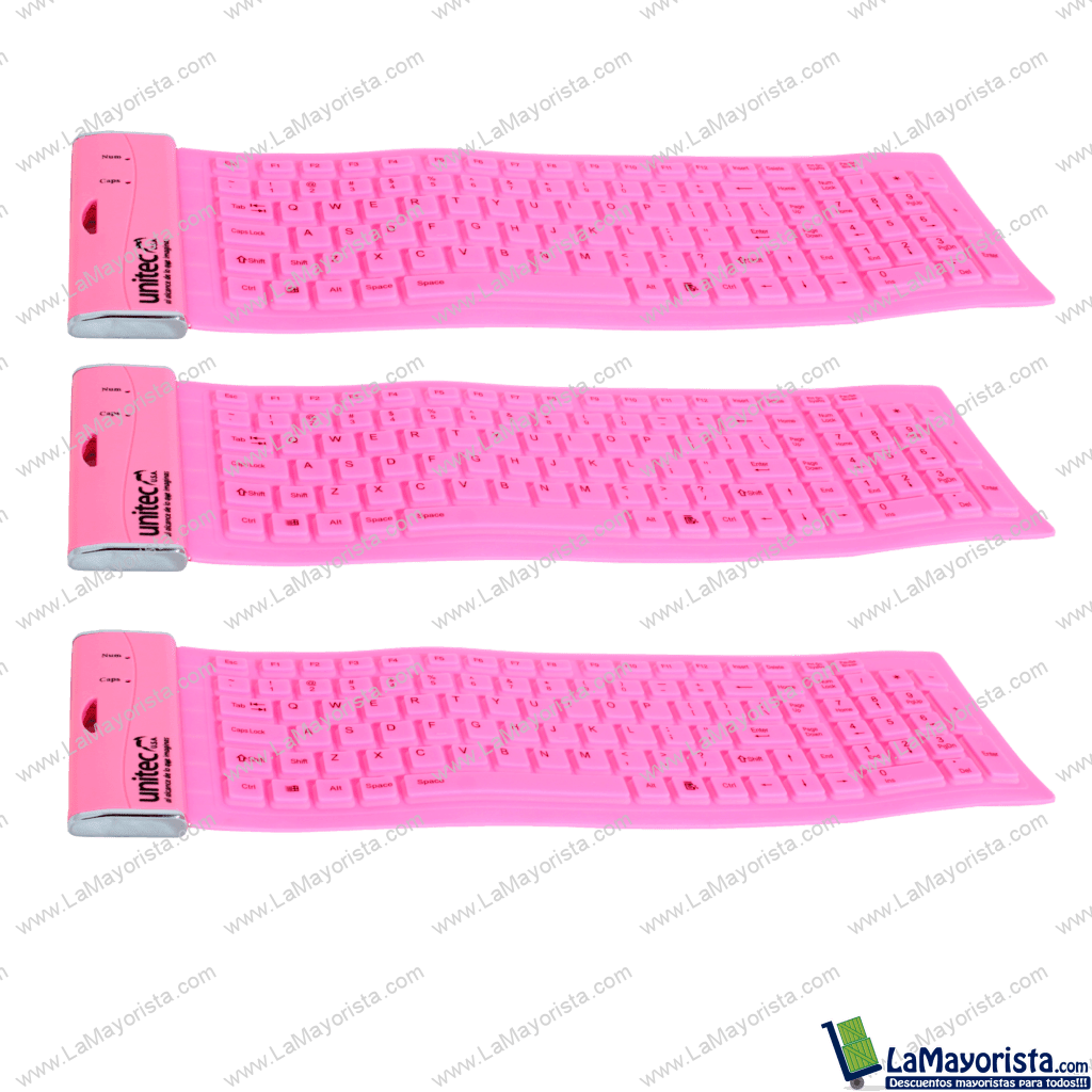 Teclado Flexible Rosado