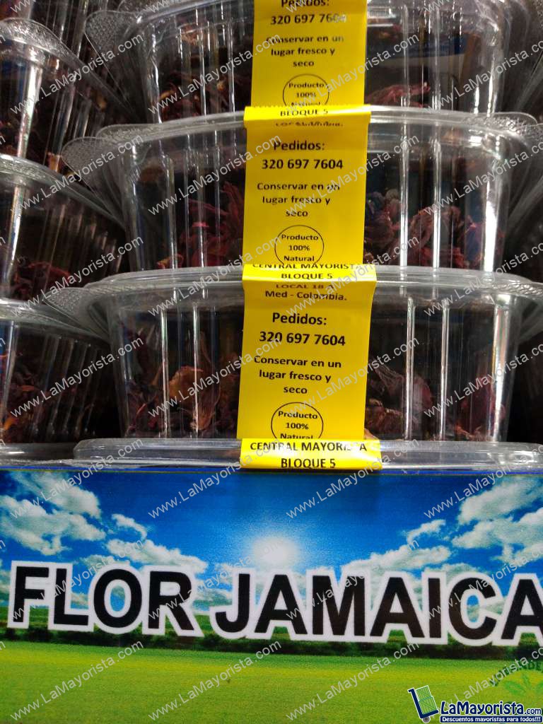 Flor Jamaica en bandeja