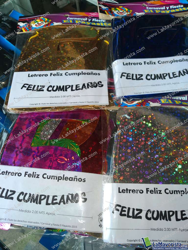 Letreros feliz cumpleaños