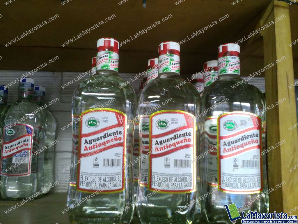 Aguardiente antioqueño tapa roja litro vidrio