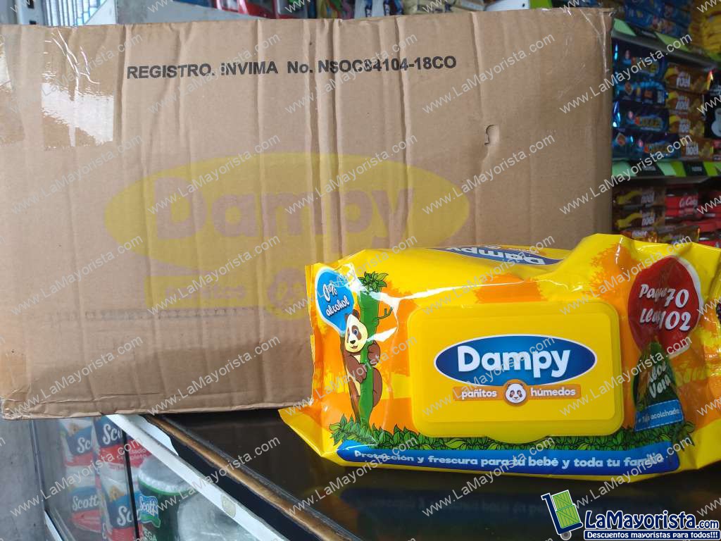 Pañitos húmedos Dampy x102 unidades