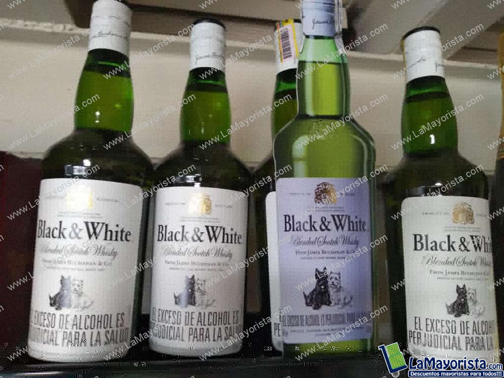Whisky Black & White Botella