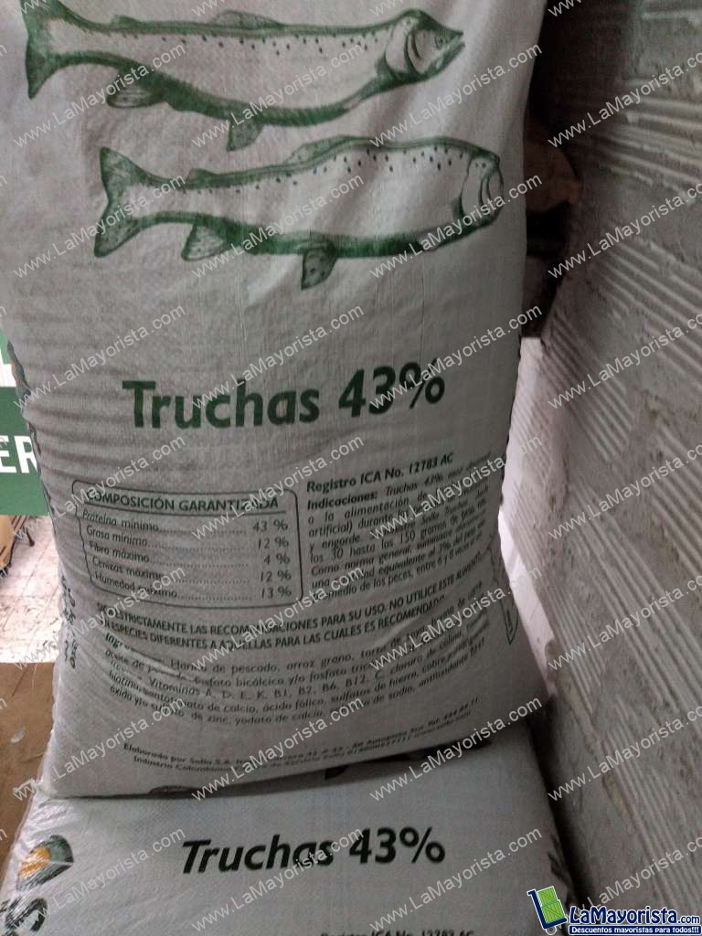 Trucha sin carofil x 40 kg