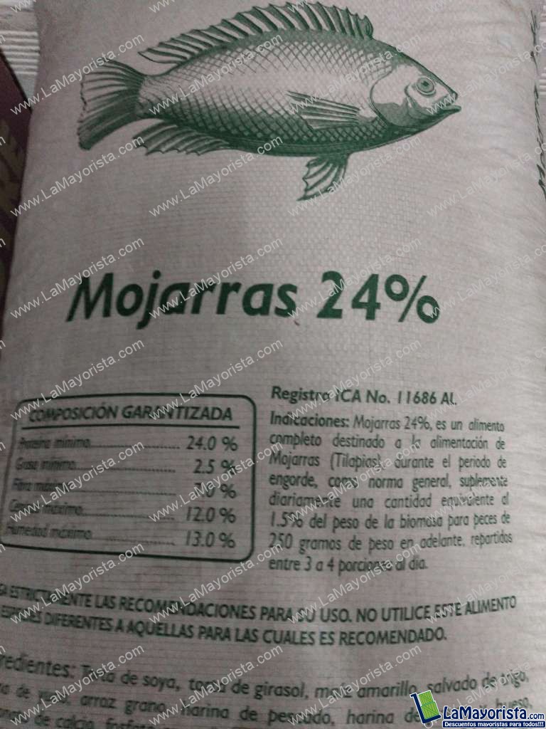 Mojarras 24 por ciento x 40kg