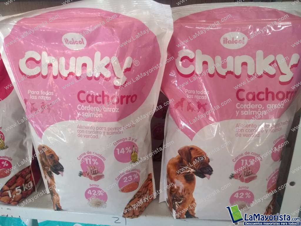 Chunky cachorro cordero,salmón x 1,5kg