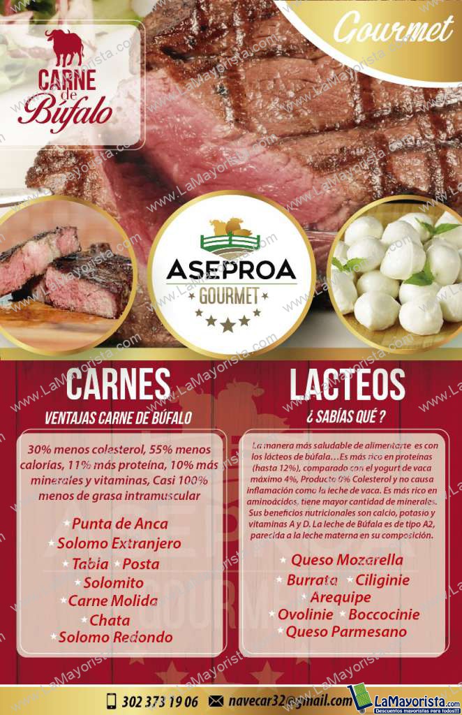 Carne y lácteos de búfalo
