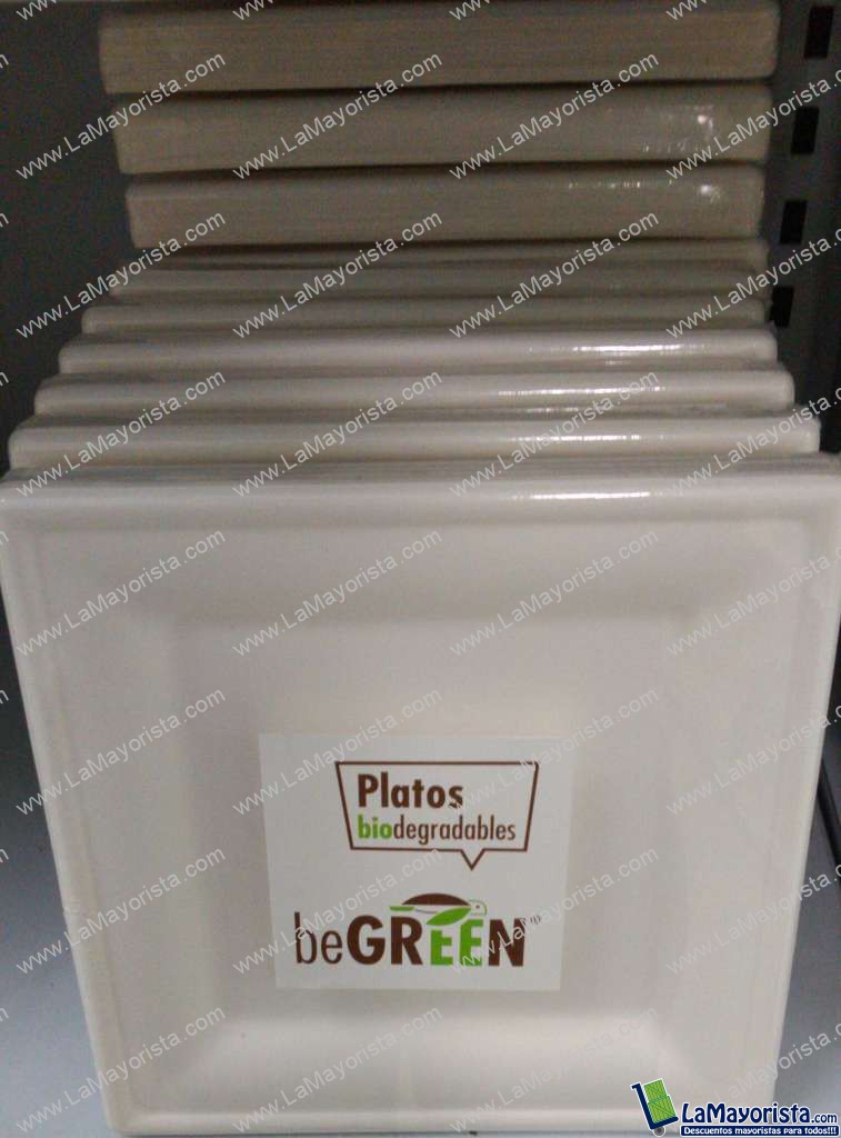 Plato cuadrado 20cm x 20 unidades