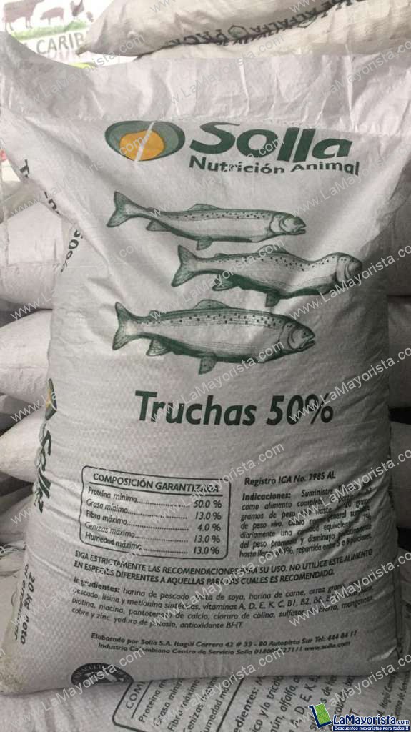 Trucha 50 por ciento iniciación x 20 kg