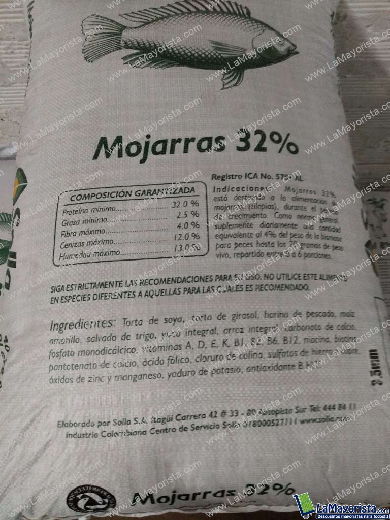 Mojarras 32 por ciento x 40kg