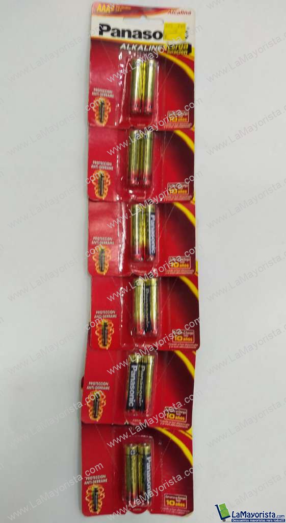 pilas alcalinas AAA Panassonic 2 x Paquete