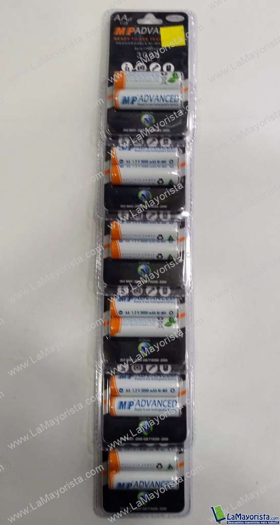 pilas recargables 3000 mAh MP Advance x paquete