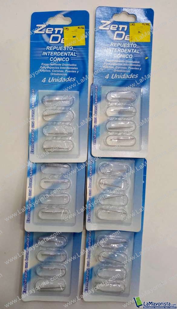 repuesto cepillo interdental cónico Zendent 4 x paquete