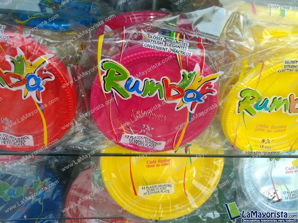 Platos plasticos pequeños x 15 cm x 12 unidades