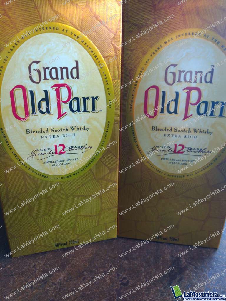Whisky old parr 12 años x 750ml