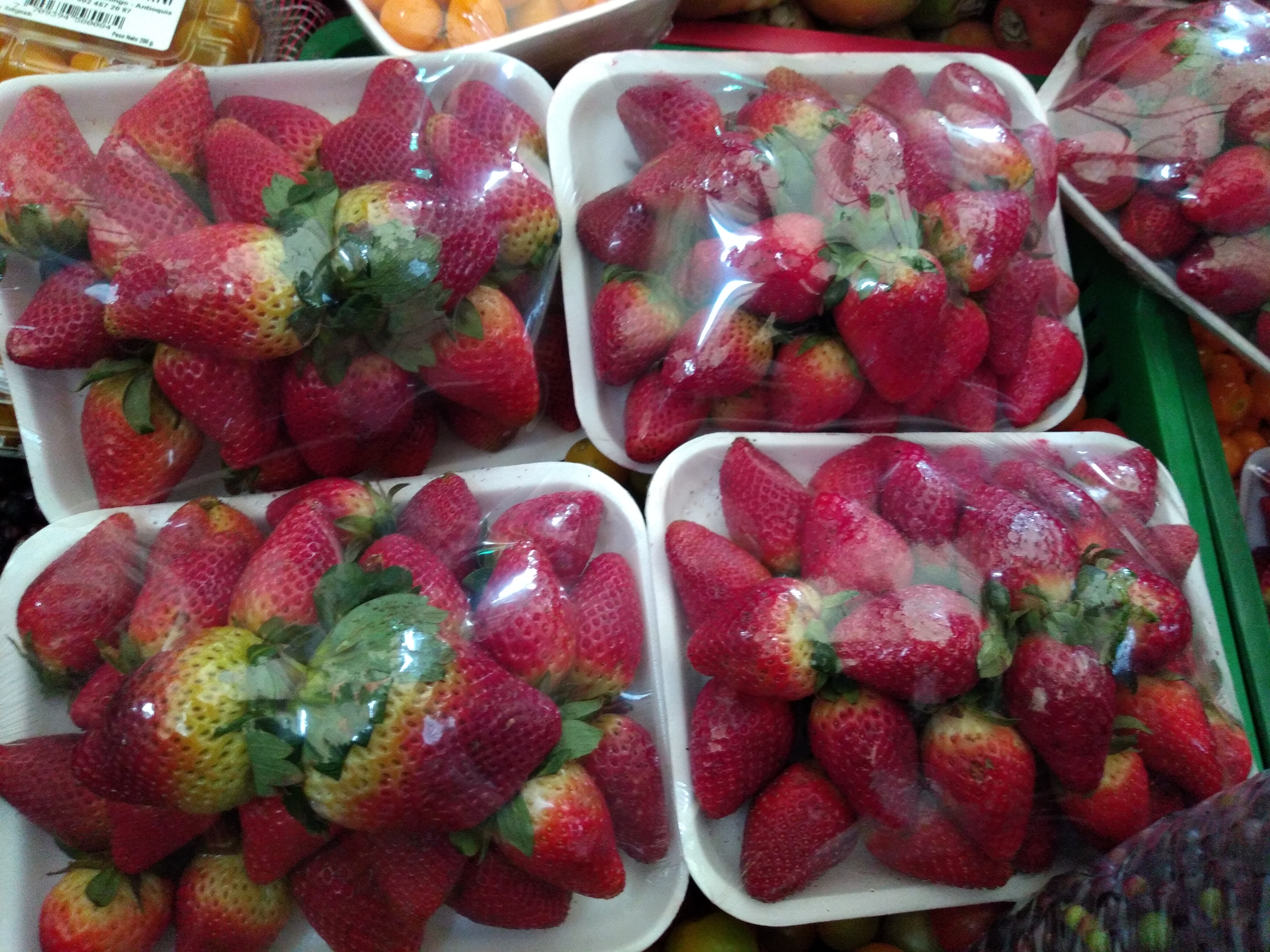 Fresas en bandeja