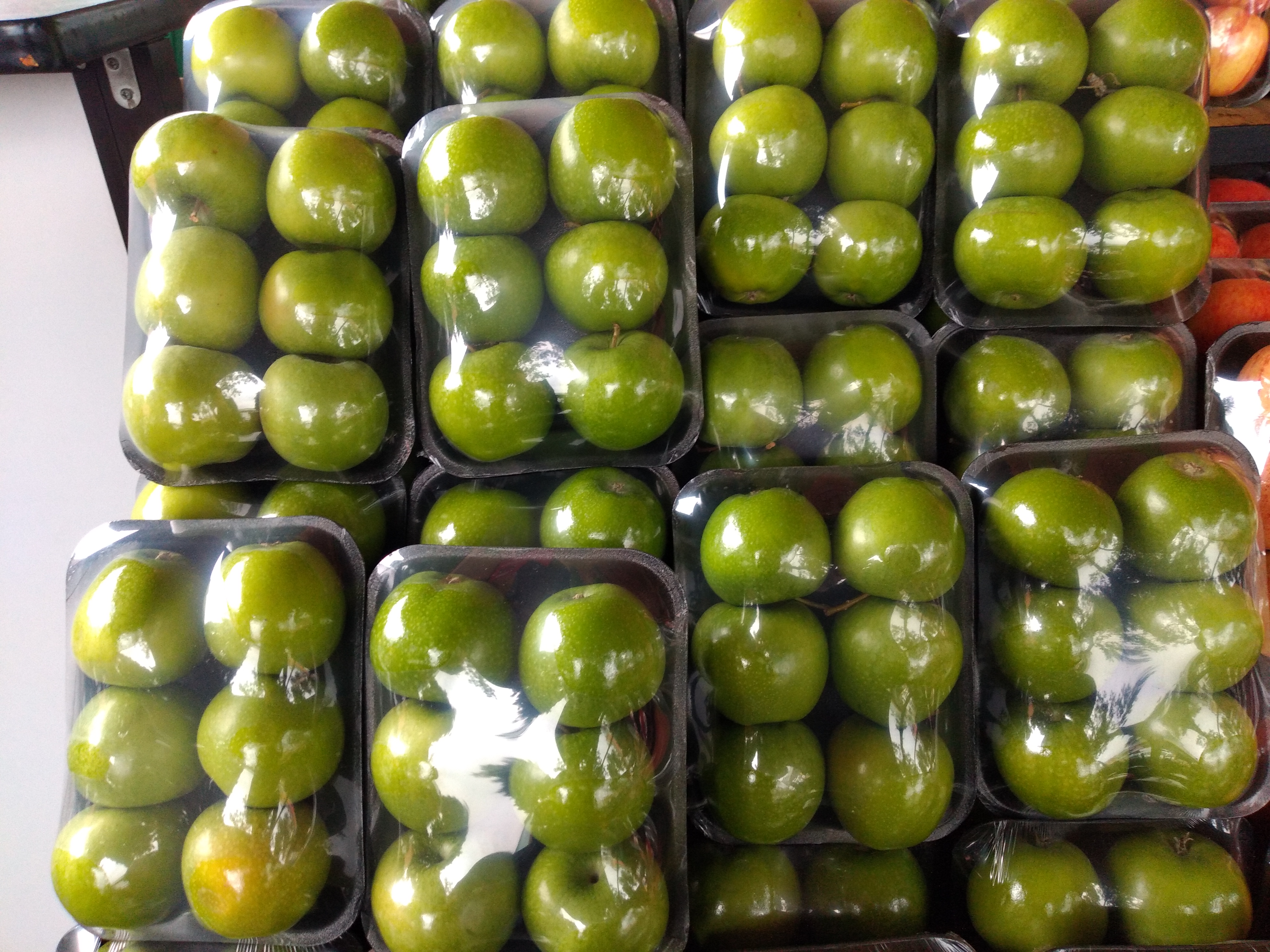 Manzana verde bandeja