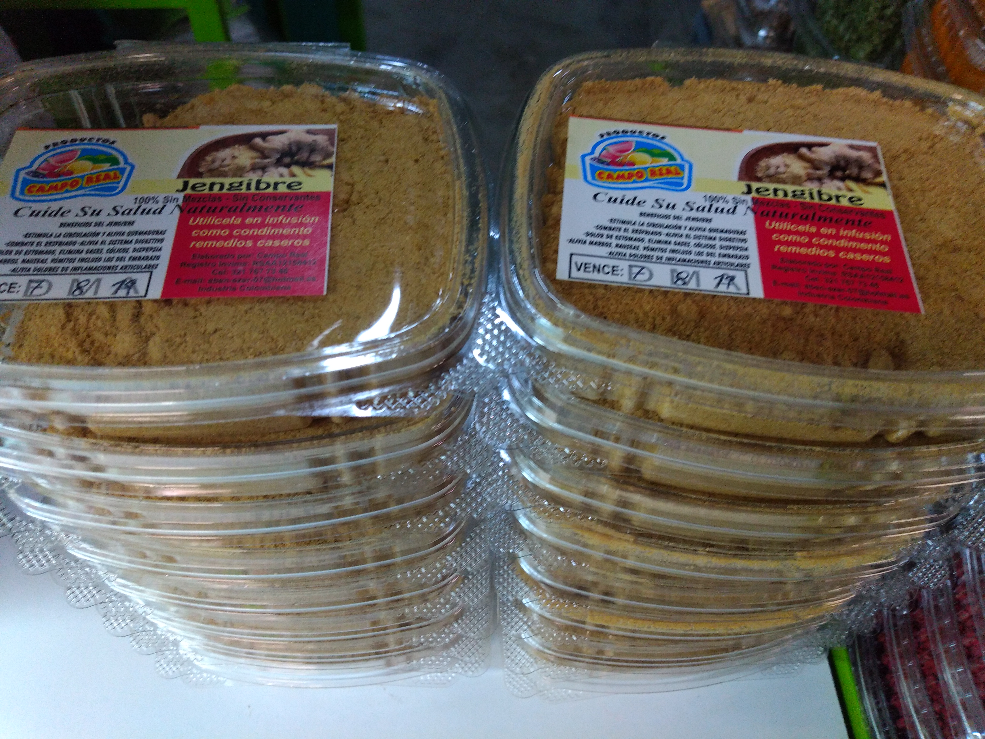 Jengibre en polvo bandeja x 100 gm