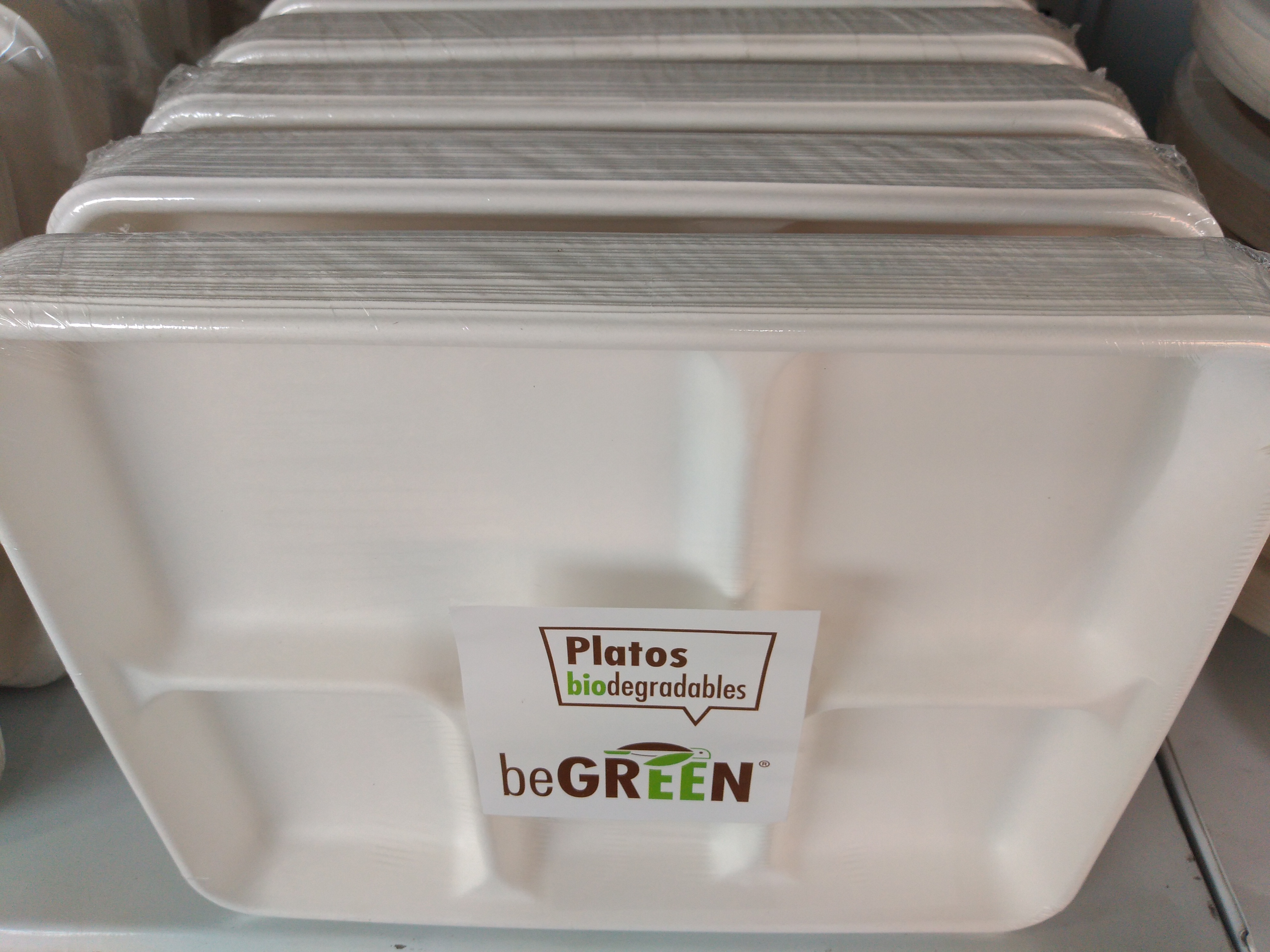 Plato biodegrable 5 compartimiento x 20 unidades