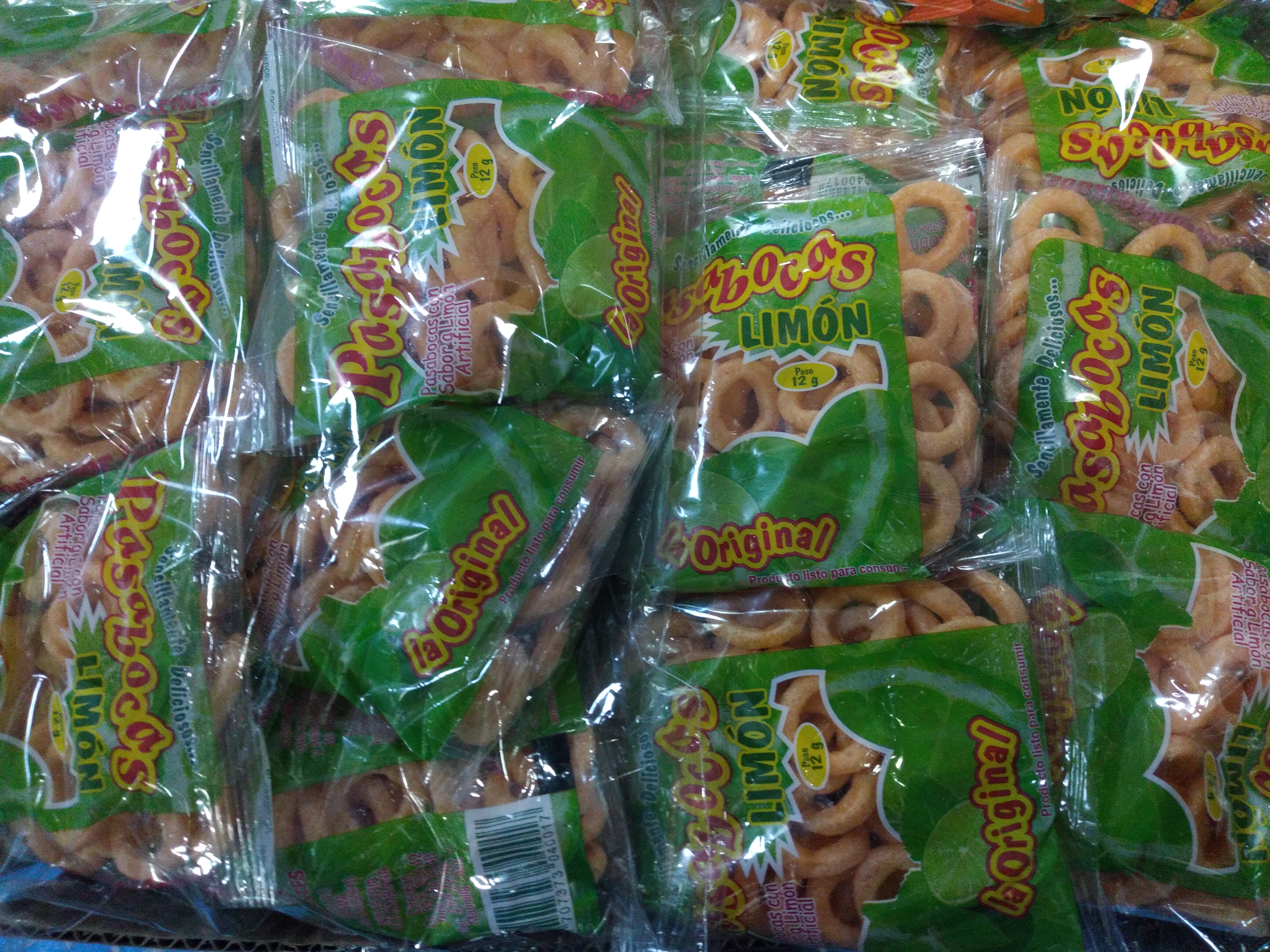 Pasabocas limón paquete x 12 unidades