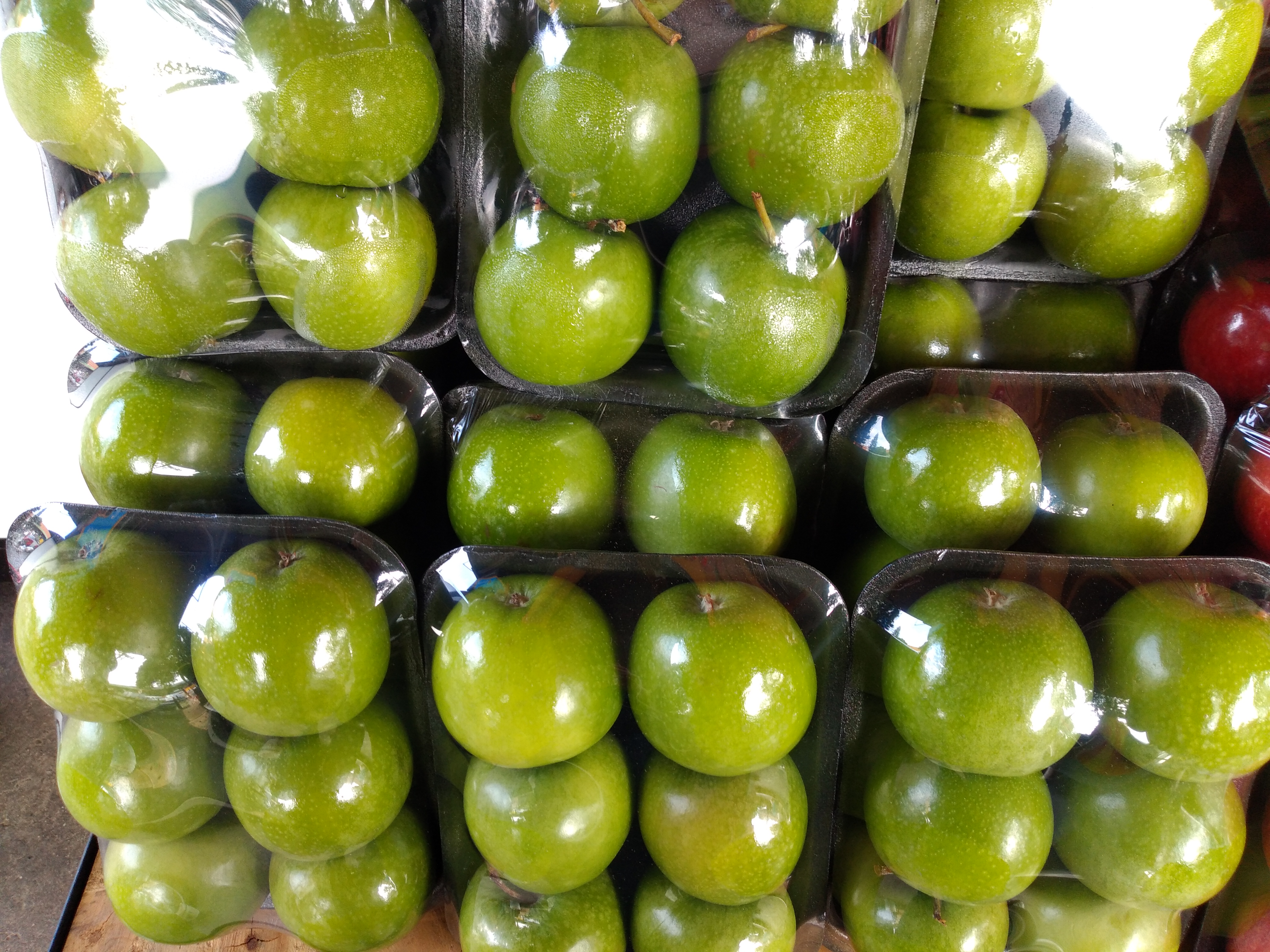 Manzana verde bandeja