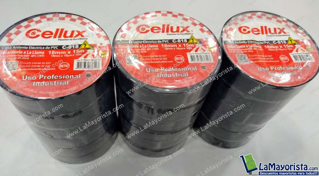 cinta aislante 15mts x6 Cellux