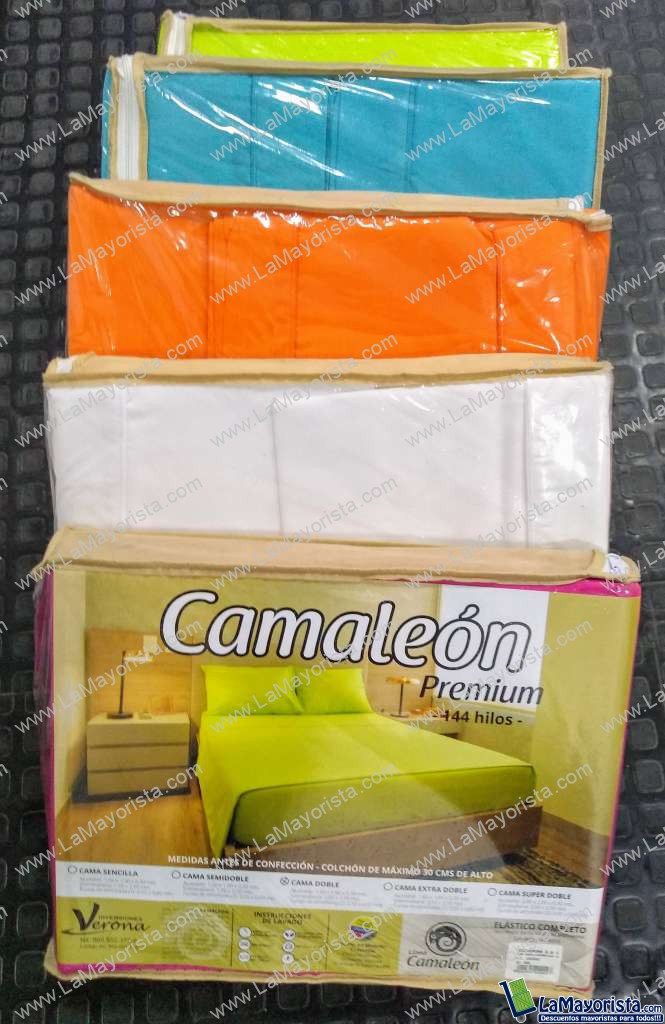 Sabana Camaleon Premium 144 hilos de  algodón con enbone