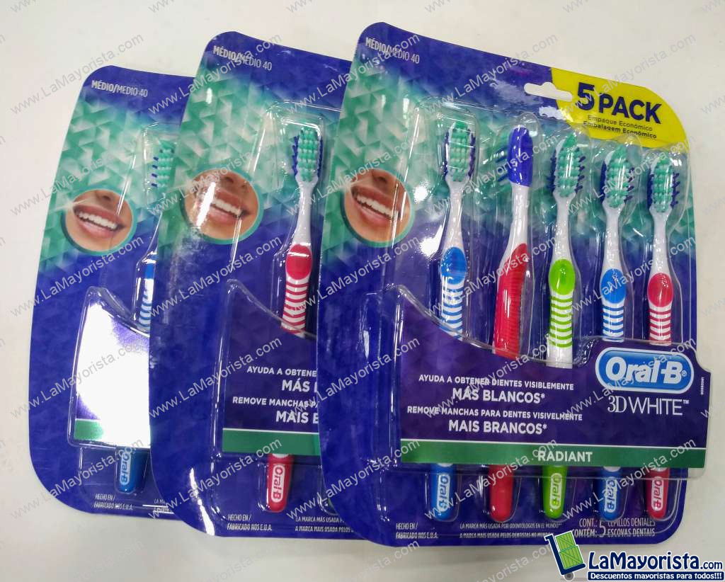 5 Pack Cepillos de Dientes Oral-B 3DWhite