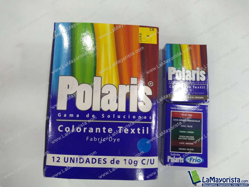 Colorante Textil Polaris 10gr  x 12unidades
