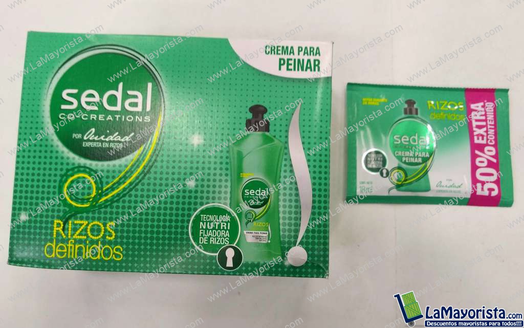 Crema para peinar Sedal con rizos definidos 15ml x 18 unidades