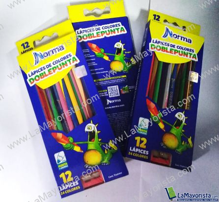 COLORES DOBLE PUNTA X12