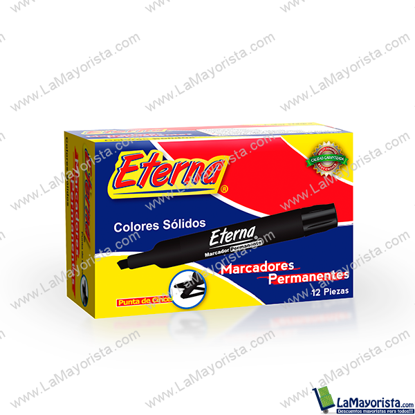Marcador permanente negro x 12 unidades