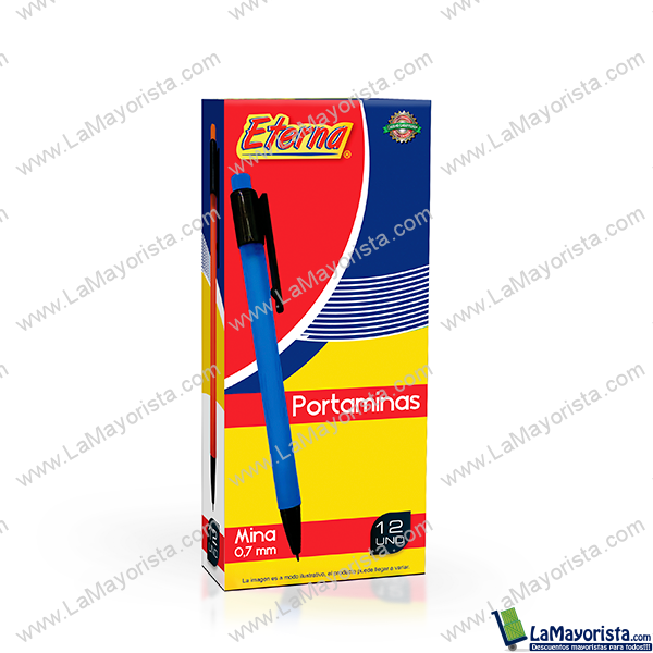 Portaminas con borrador neón 0.7 mm x 12 unidades