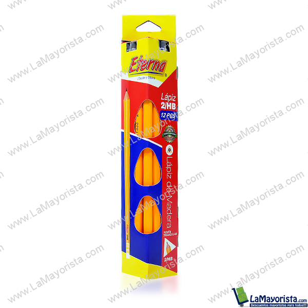 Lapiz triangular amarillo x 12 unidades