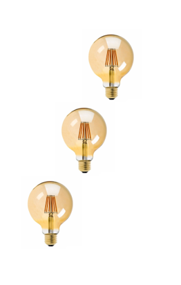 Bombillo G125  Ámbar 4W Luz Cálida